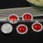 red flatback faux pearl rhinestone button for table chair decoration