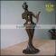 The European indoor bronze sculpture figures of boys and girls dancing