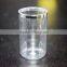 15ml round white airless pump bottle with gold ring