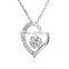 European Style Heart Design Big Gemstone Pendant SPG833W