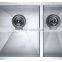 Two Bowls Stainless Steel Commerical Hand Made Kitchen Sink With Drainboard GR-606