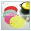 Decorative silicone round shape tablemat, round shap heat resistance silicone food grade tablemats for kitchen utensils