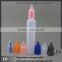 15ml 20ml 30ml Custom Logo Printing plastic liquid e cigarette bottle unicorn bottle with colored cap