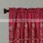 Latest design luxury curtain wholesale satin embroidery curtain with valance