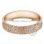Rose gold plated stainless steel simple round ring fashion women ring wedding jewelry 6210035