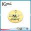 Zinc alloy gold custom engraved metal round charms tag