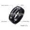 KSF Wholesale 8mm Black Titanium Rings With Cable Latest Design Rings Wholesale