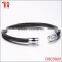 2016Equisite bracelet with zircon, 316L stainless steel bracelet, jewelry black charm bracelet