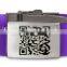 laser print stainless steel silicone bracelet