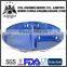 Customized blue enamel plate with rolled rim