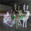 Xmas reindeer with sled outdoor indoor wholesale led christmas santa in sleigh