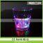 LED illuminated liquid active plastic wine glass