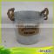 Reasonable Price Classic barrel shape metal flower pot hanging on the wall