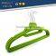 ABS plastic velvet antiskid suit hangers flocking clothes hanger with pulley