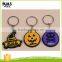 Cartoon pumpkin custom logo pendant PVC plastic key chain