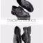 Black genuine cow leather goodyear welted men safety shoes