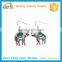 Vintage Style Turquoise Elephant Pendants Alloy Mental Earrings Bracelet Necklace Sets