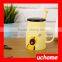 UCHOME China Product! Fashion Creative Ceramic Cup With Cover With Spoon Cute Cartoon Mug