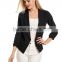 Ladies Office Blazer Jackets Formal 3/4 Sleeve Open Front Short Style Cardigan 100% Polyester New Model Designer Blazer