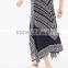 women's Bi-Color Geometric Maxi Skirt