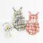 2017 Two colour available Yarn dyed plaid frills overalls for newborn baby girl
