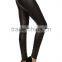 MGOO 2017 Latest Design Black Pu High Quality Leggings Matte Faux Leather Black Pu Leggings Custom Pants