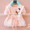 Stylish fashion lace fancy pattern cotton dresses for baby Girl 1 year
