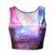 Summer Fashion Printed Women Sleeveless Galaxy Crop Top Wholesale