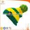 Custom Beanie Logo Red Hat With Yellow Stripe