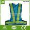 Factory made 100%polyester mesh /knit reflective tape work blue security safety vest