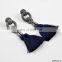 Hand made tassel dangle earstuds dangle bridesmaid earrings