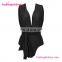 Attractive Fashion Black Sexy High Cut One Piece Swimsuit