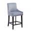 Solid Wood Counter with Light Grey Velvet,K/D
