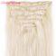Clip in Natural Human Hair Extensions Full Cuticle Remy Hairs Full Hair End