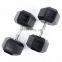 Factory Direct Sales Cheap Dumbbell Sets For Sale Gym Dumbbells Set  Hex Rubber Dumbbells