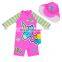 Baby Girl  Swimsuit With Hat Custom Swimwear One Piece Swimsuit