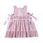 2019 summer Girls lae ruffle Dresses kids pink princess bow vest dress
