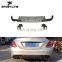 Auto PP Steel W205 with Exhaust Tipes Rear Bumper Diffuser for Mercedes Ben z Sport