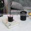 Light black empty glass candle jars with wooden lids customized metal lids glass holders containers vessels