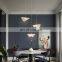 Modern LED Light Guide Plate Chandelier Acrylic Transparent Decorative Hanging Wire Pendant Lamp
