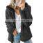 2021 Amazon wish European and American cross-border foreign trade new women's hooded woolen autumn and winter jacket coat