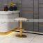 adjustable modern kitchen luxury metal gold velvet leather bar stool