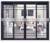 Double Glazing Glass Wood Grain Balcony Aluminum Lift Sliding Door