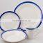 porcelain dinner set with glaze line with color