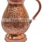EMBOSSED COPPER WATER JUG / PITCHER