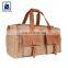 Vintage Style Polyester Lining Material Zipper Closure Type Unisex Genuine Leather Duffel Bag