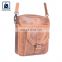 Custom Logo New Designer Anthracite Fittings Cotton Lining Vintage Style Genuine Leather Sling Bag from Bulk Manufacturer