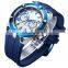 High Quality Oem Custom Branded Water Proof Blue Chronograph Watches Men Wrist Quartz