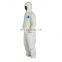 hazmat suit safety disposable waterproof white coverall with cheap price