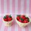 Hot Sale Footed Fraise bowls Rattan Cake Stand Tray for Table Handwoven Basket for Breakfast Wholesale